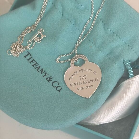 Tiffany & Co. Jewelry - Tiffany & Co. Heart Tag Necklace RARE Limited Edition  727 Fifth Ave Necklace